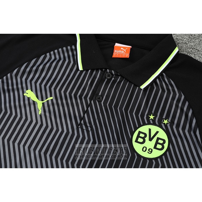 Camiseta De Futbol Polo del Borussia Dortmund 2022-2023 Gris